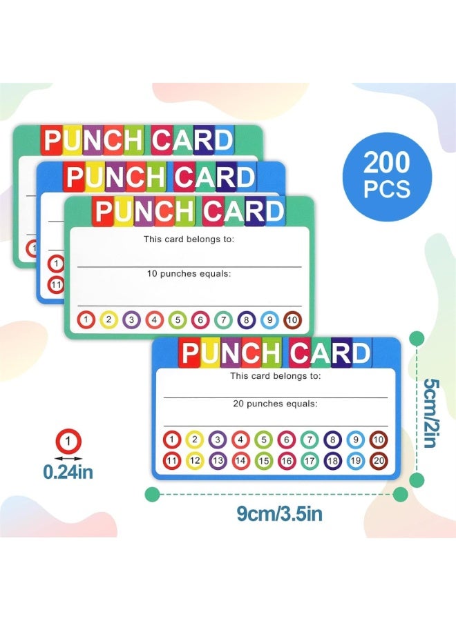 LAMAY Punch Cards for Classroom, 200 Pack Kids Behavior Reward Punch Cards, Incentive Punch Card for kids, Business, Students, Teachers, 2 Styles - Image 5