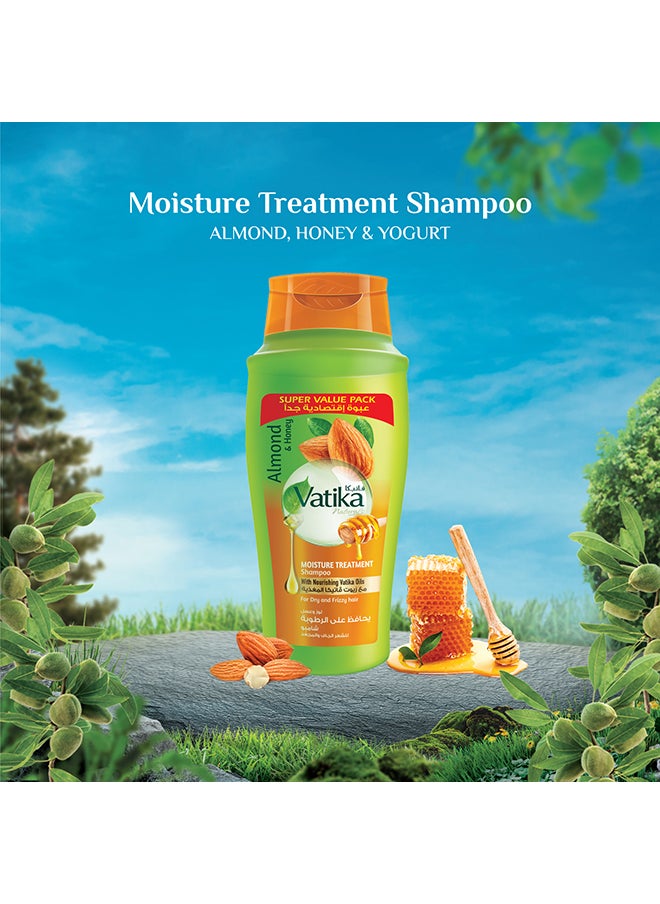 Vatika Naturals Moisture Treatment Shampoo 700 ml | Enriched with Almond & Honey Extracts | For Dry, Frizzy & Coarse Hair | With Nourishing Vatika Oils