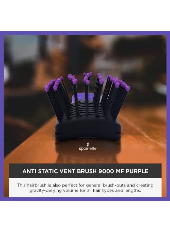 Spornette Anti Static Vent Brush 9000 Mf Purple  - Image 3