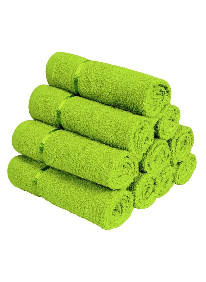 Story@Home Story@Home Face Towel Set of 10 | 100% Cotton Towel | 450 GSM | Green | Quick Dry Towels for Facewash | Face Towel for Men | Face Towel for Women | Ideal Kitchen Towel | Perfect for Everyday Use  - Image 1