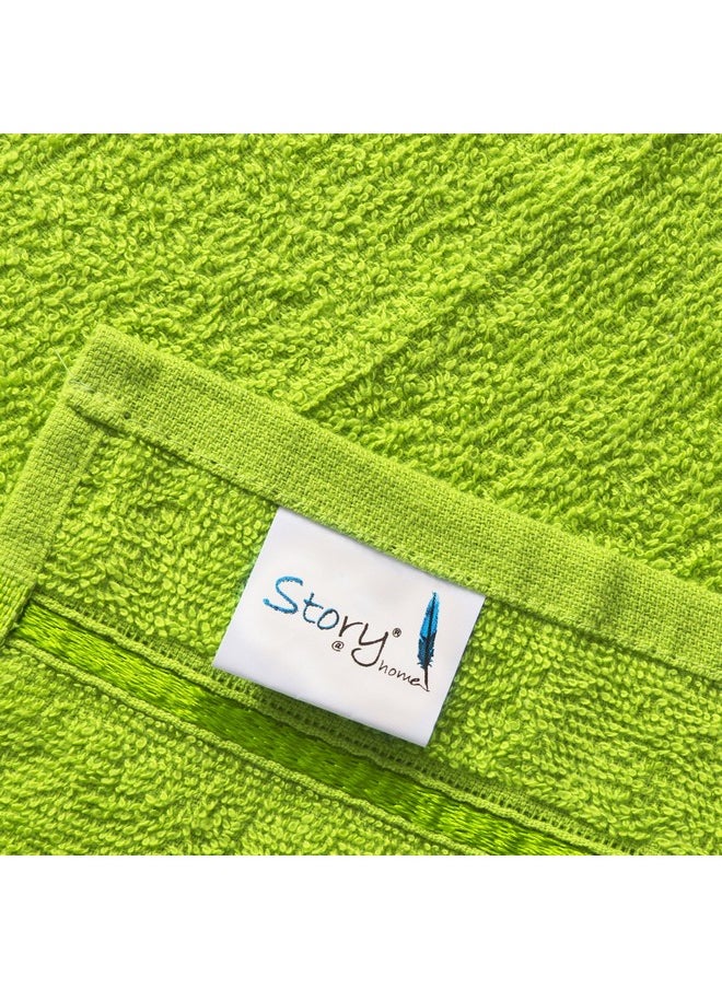 Story@Home Story@Home Face Towel Set of 10 | 100% Cotton Towel | 450 GSM | Green | Quick Dry Towels for Facewash | Face Towel for Men | Face Towel for Women | Ideal Kitchen Towel | Perfect for Everyday Use  - Image 3