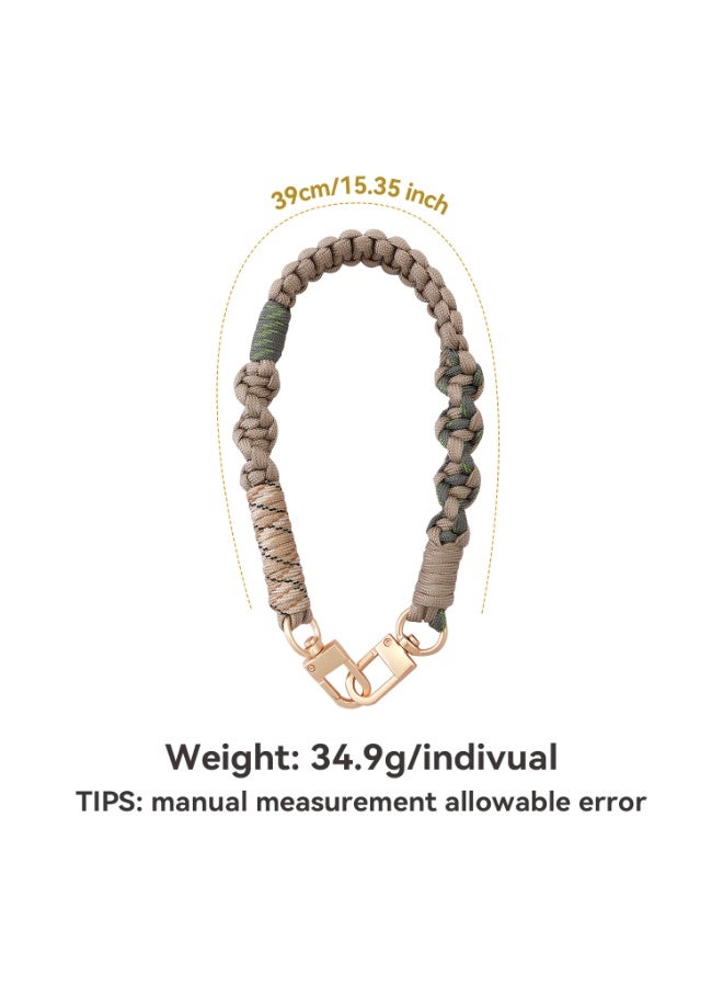 NIBEMINENT Beaded Phone Lanyard, Anti Lost Removable Wrist Strap, Personal Style And Fashion Trends Bracelet Pendant, Phone Keychain Lanyard,K68837/Coffee Color