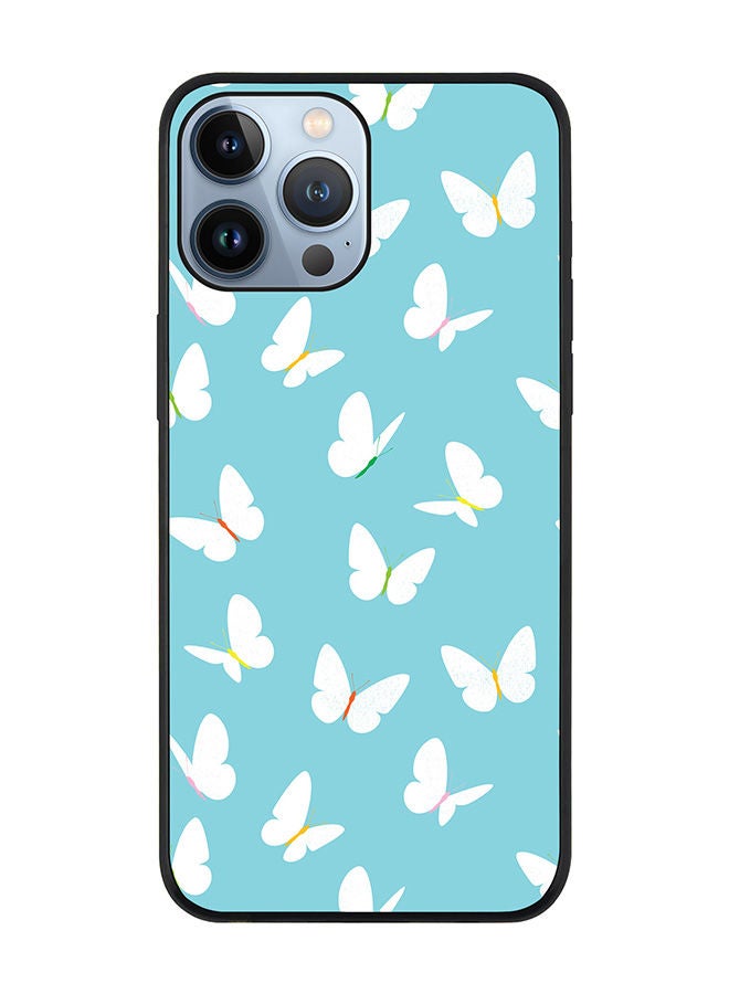 Stylizedd Rugged Black edge case for Apple iPhone 13 Pro Max Slim fit Soft Case Flexible Rubber Edges Anti Drop TPU Gel Thin Cover - Fluttering Butterfly - Image 1