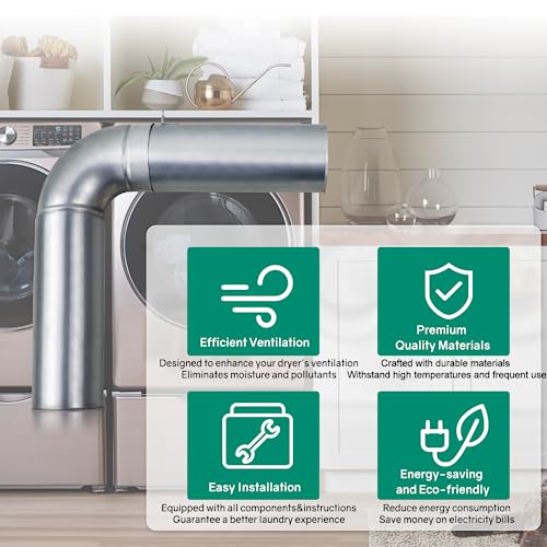 Flngr 3911EZ9131X Upgraded Dryer Venting Kit compatible with LG/Kenmore. replaces 1266802 AH3575086 EA3575086 PS3575086 - Image 5
