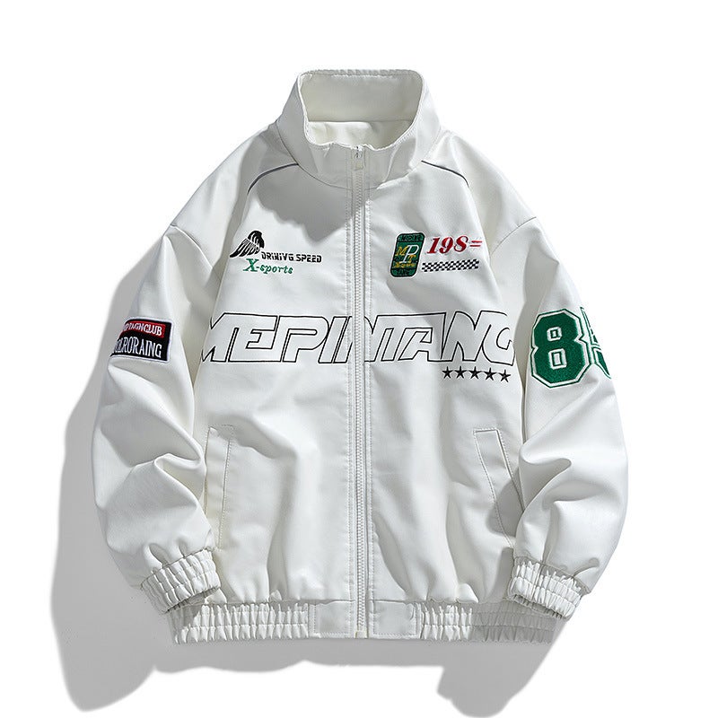 Trendy Pu Leather Jacket Jacket Jacket Leather Jacket All-Match Motorcycle Jacket Men'S Motorcycle Jacket Men'S Clothing - Image 2