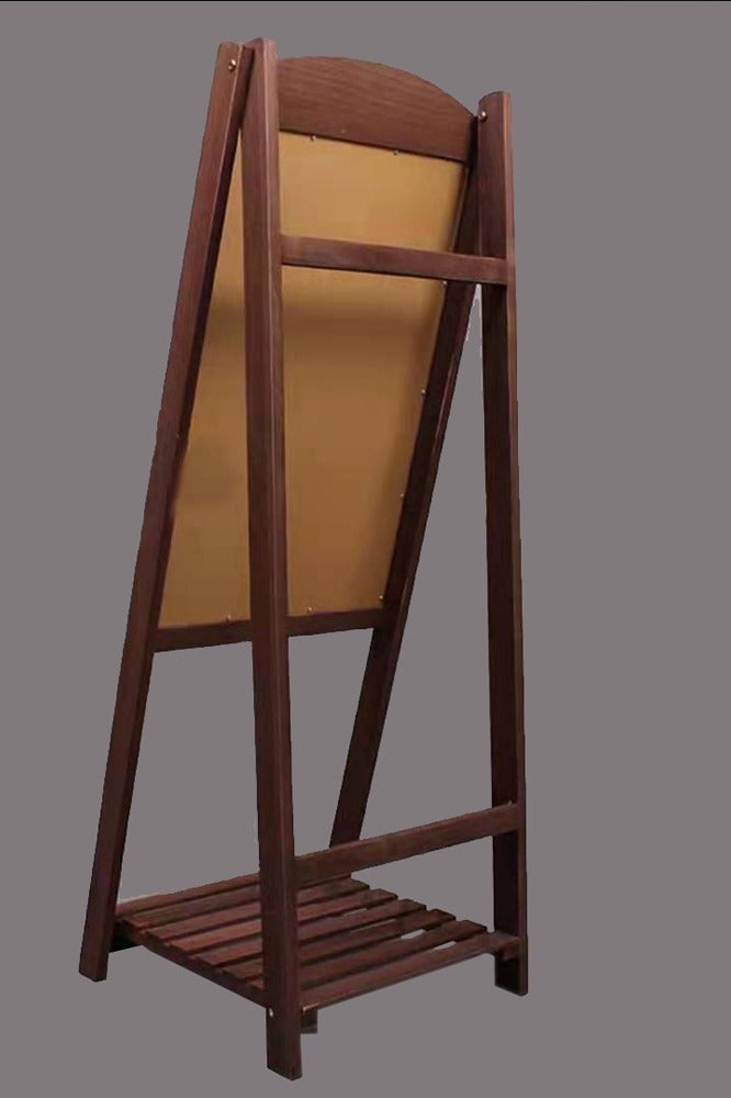 LINGWEI Chalkboard Wooden Foldable Black Board Hand Writing Chalk Board with Flower Pot Holder Notice Board Outdoor Display Stand - Image 3