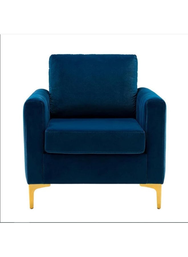 Zayn comforts Premium Velvet Armchair â€“ Aesthetic Statement Piece for Any Space, Combining Luxury and Comfort (Navy) - Image 3
