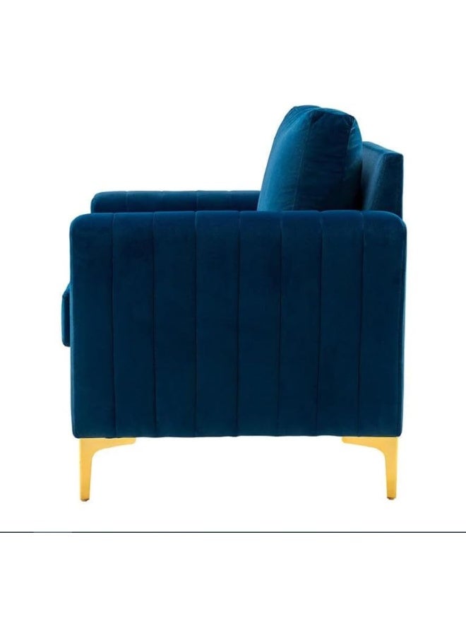 Zayn comforts Premium Velvet Armchair â€“ Aesthetic Statement Piece for Any Space, Combining Luxury and Comfort (Navy) - Image 5