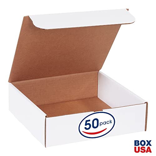 BOX USA BML10103 Literature Mailers 10 x 10 x 3 White Pack of 50 - Image 3