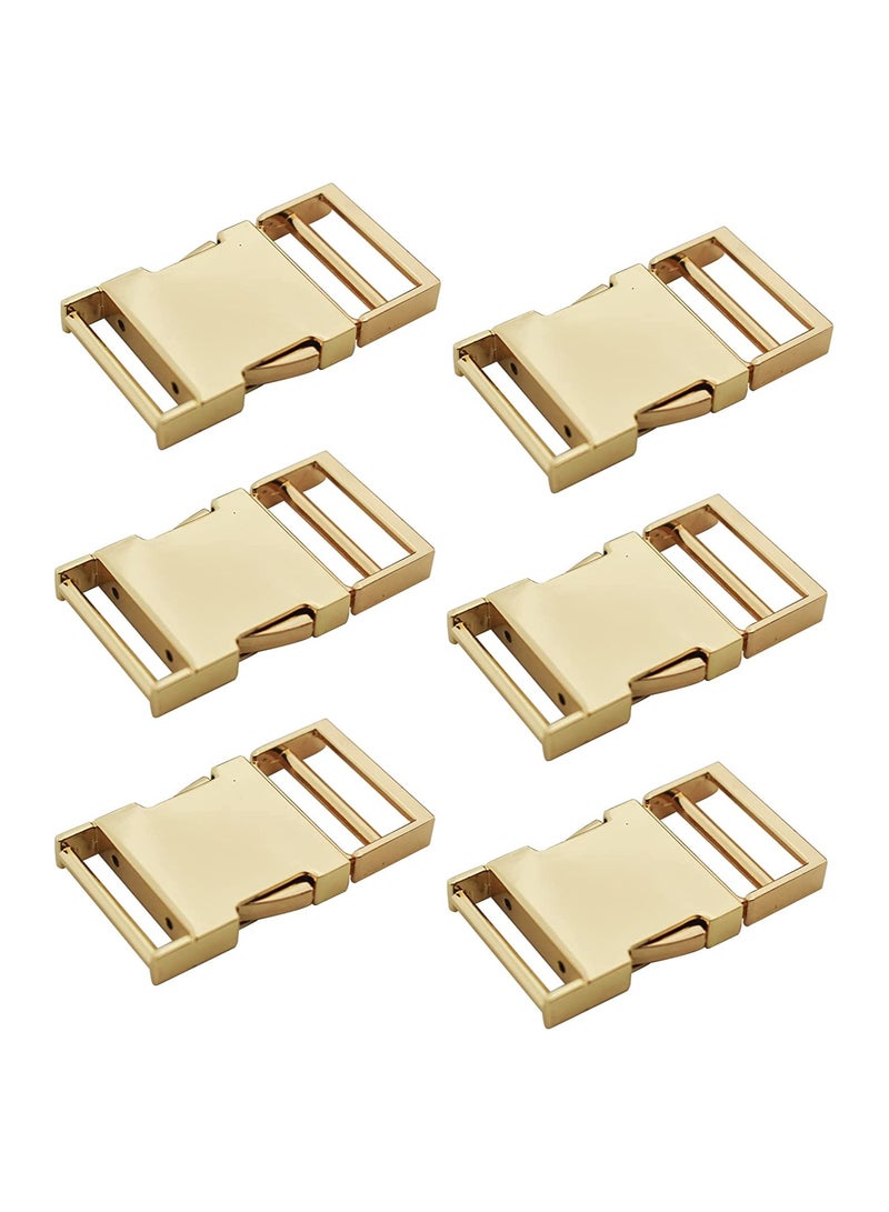 SOLARAE Adjustment buckle Metal Side Release Buckle, Quick Release Single Adjustable Buckle for Straps Webbing Bracelet Backpack Belt, Light Gold - Image 1