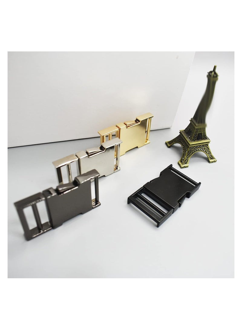 SOLARAE Adjustment buckle Metal Side Release Buckle, Quick Release Single Adjustable Buckle for Straps Webbing Bracelet Backpack Belt, Light Gold - Image 4