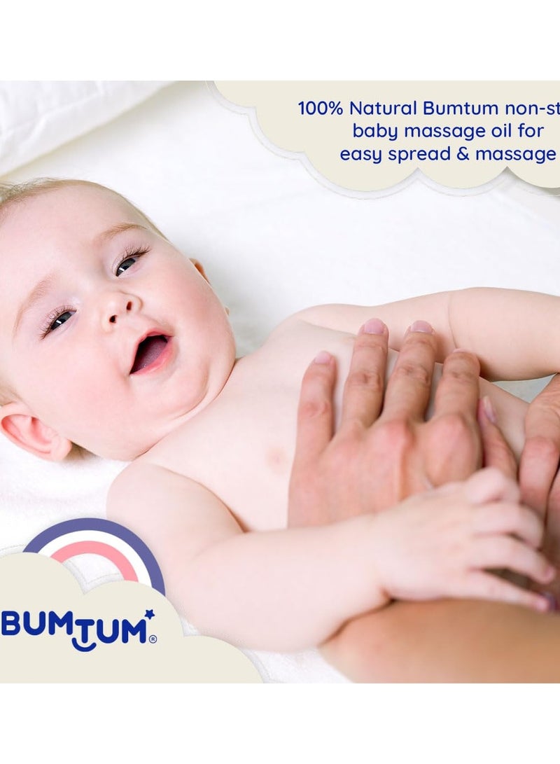Bumtum Baby Massage Oil Natural For Babies Child Kids All Skin Type Nourishing Sulphates and Parabens Free (Floral Fragrance 200 ML 0-5 Year) - Image 2