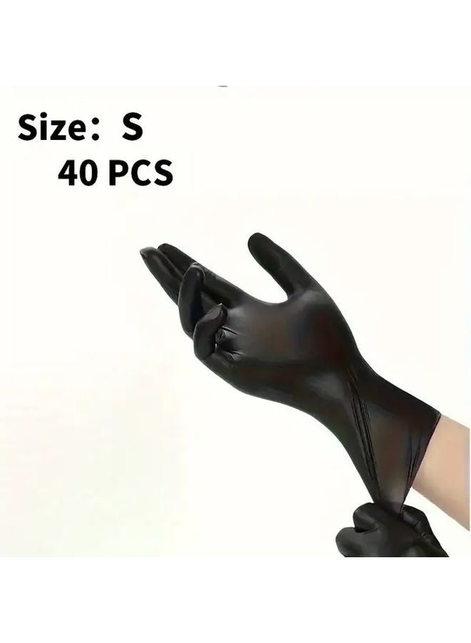 Powder Free Nitrile Gloves 40pcs Size S Disposable Household Cleaning Ambidextrous Lightweight - Image 1