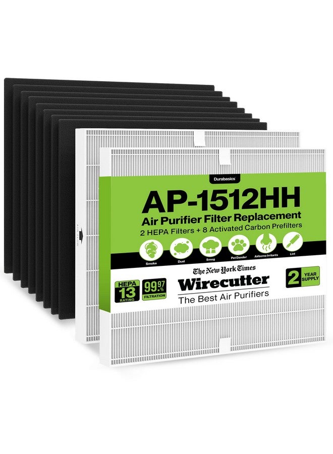 Durabasics AP-1512HH HEPA Set Replacement for Coway Filter - 2 Year Supply - Compatible with Coway Airmega AP-1512HH & Airmega Filter Replacement - Helps Remove Smoke, Dust, Pollen, Dust, Debris, Pet Dander  - Image 1
