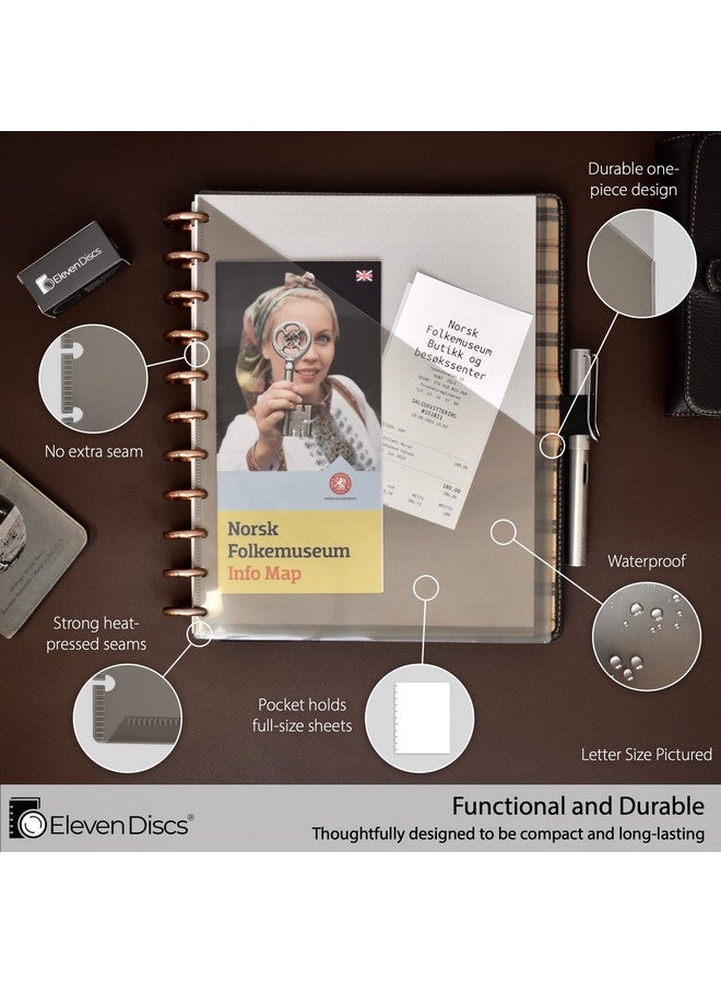 Eleven Discs Letter Pocket Dividers For Discbound Notebooks Fits Circa Arc Tul (Black Semitransparent Set Of 5) - Image 2