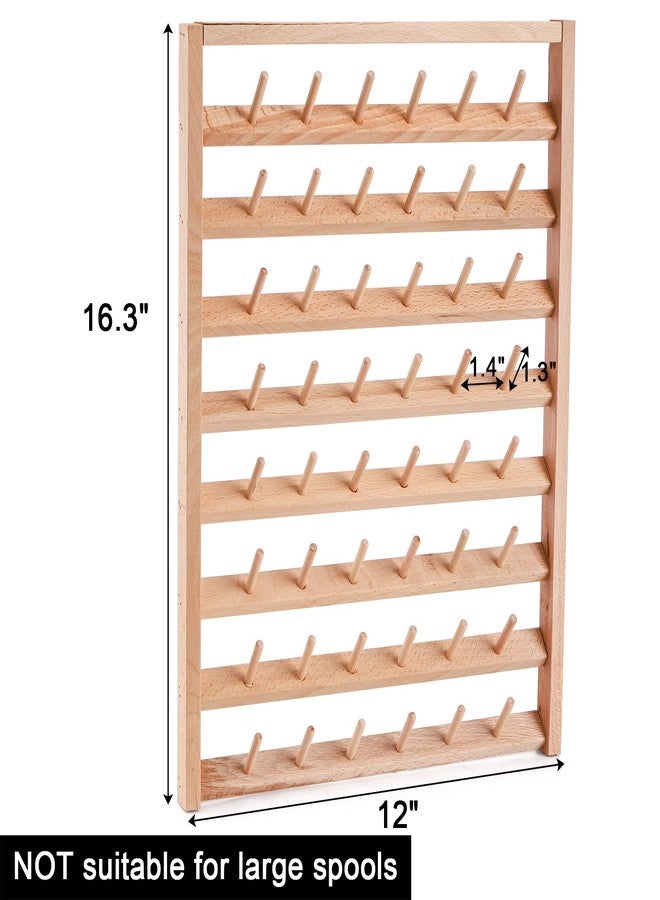 Tosnail Large 2 Pack Wooden Thread Racks, 48 Spools Wall Mount Storage Organizer for Sewing & Embroidery - Image 2