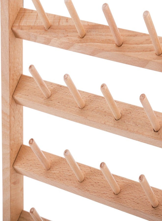 Tosnail Large 2 Pack Wooden Thread Racks, 48 Spools Wall Mount Storage Organizer for Sewing & Embroidery - Image 4