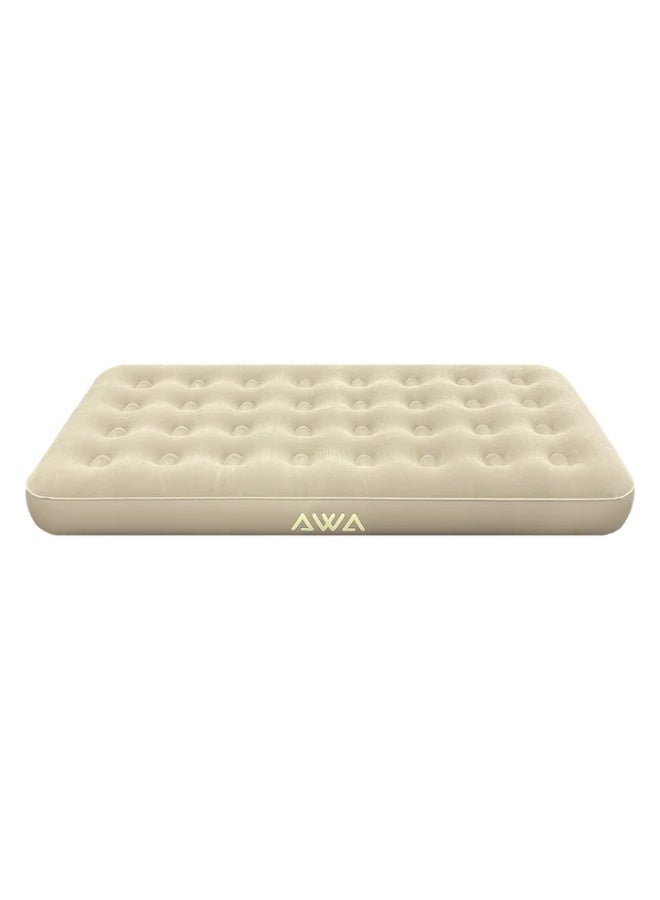 AWA Inflatable Air Mattress with Electric Pump Portable Single Bed Fast Inflation Waterproof & Durable 190x99x25 cm - Image 3