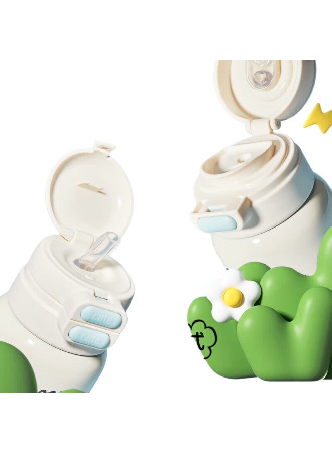 Snoopy Children's Ulated Cup With Straw 316 Food Grade Boys And Girls Double Drinking Cup Elementary School Students' Special Drinking Cup - Coffee - Image 2