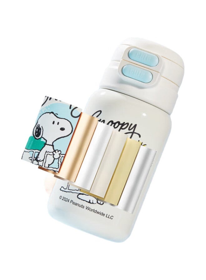 Snoopy Children's Ulated Cup With Straw 316 Food Grade Boys And Girls Double Drinking Cup Elementary School Students' Special Drinking Cup - Coffee - Image 1