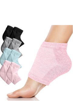 Excefore Moisturizing Heel Gel Socks, Heal Dry Cracked Dead Skin Foot Care Softener Pedicure Spa Set, 4 Pairs  - Image 1