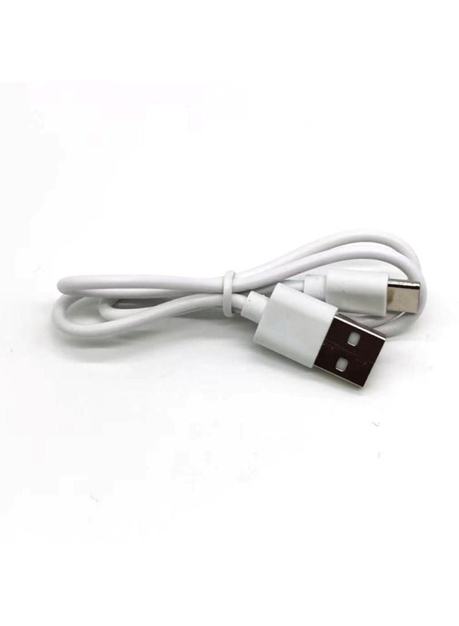 Type-c Charging Line Data Short Line 2A Power Toy Pure Copper Bluetooth Headset Small Fan With Machine Line Customization-Color:2a White — 0.5m  - Image 1