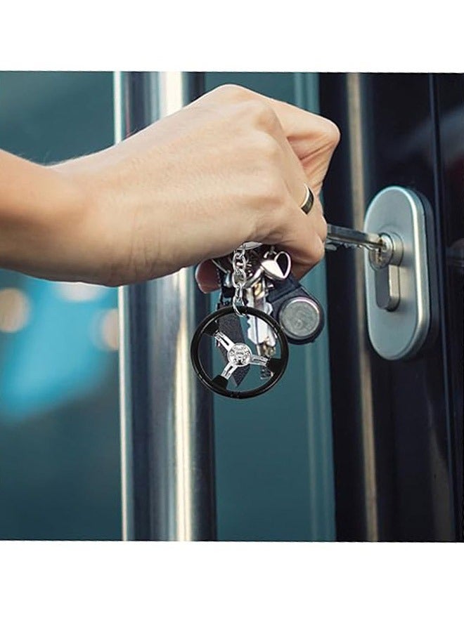 3 قطع من سلسلة مفاتيح عجلة القيادة لتزيين حلقات المفاتيح وديكور المحفظة - Image 3