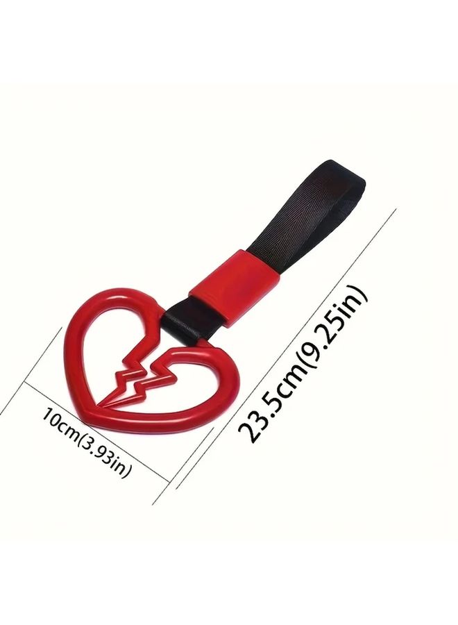 Orange Car Hanger Drift Safety Warning Ring Anti Static Traction Strap Nylon PVC - Image 2