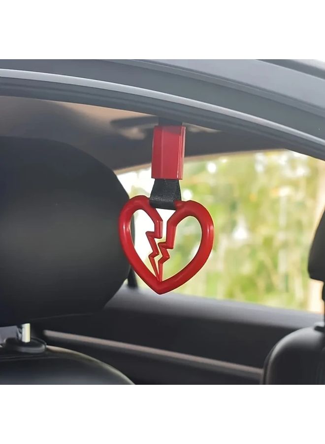 Orange Car Hanger Drift Safety Warning Ring Anti Static Traction Strap Nylon PVC - Image 5