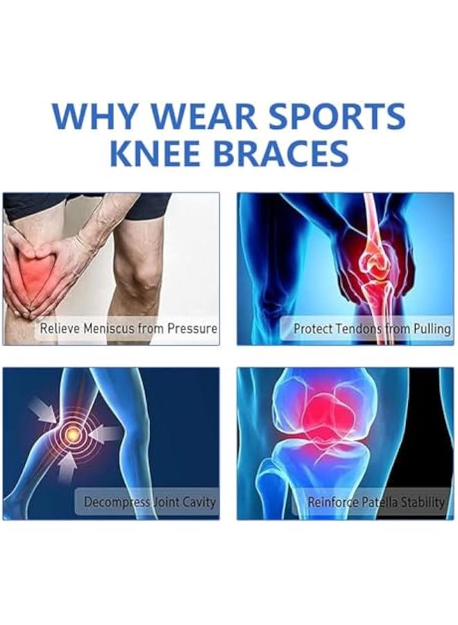 HOOKOR 2Pack Silicone Shock Absorption Sports Knee Pads, Soft Breathable Knee Pads for Fitness Running Basketball, Breathable Knee Support Enhance Knee Stability, Knee Strap Relieve Knee Stress (L) - Image 5