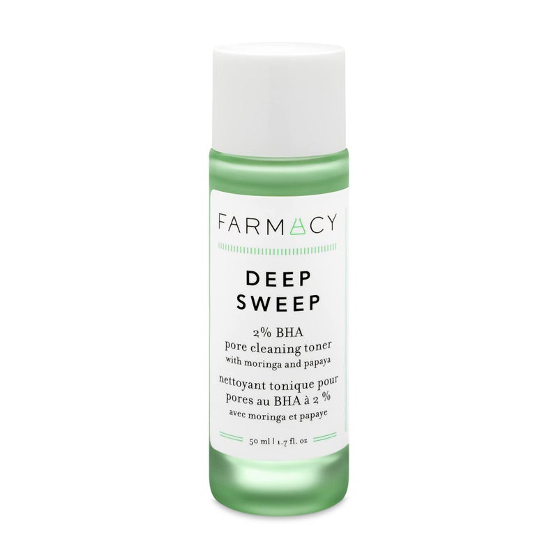 Farmacy 2% Salicylic Acid Toner for Face - Deep Sweep Gentle BHA Exfoliant for Oily Skin - Refines Texture with Papaya Enzymes & Moringa Water for a Healthy-Looking Complexion (50ml) - Image 1