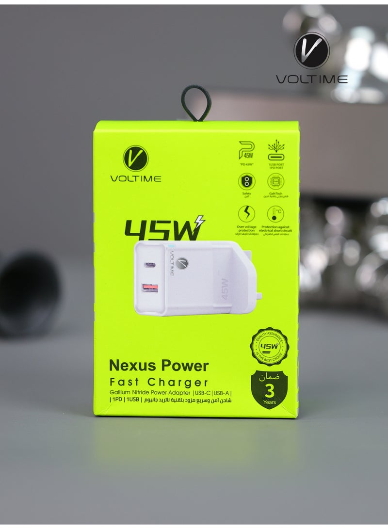 فولتايم راس شاحن جداري 45W - Image 2