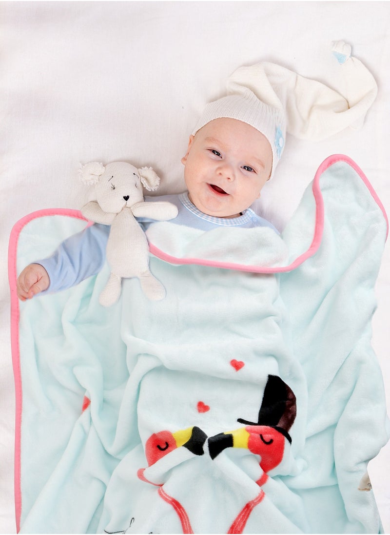 URbazaar - Kids Baby Blanket Unisex Newborn, Super Soft Comfy Flamingo Blanket, for Toddler Baby Nursery Bed Blankets Stroller Crib Shower Gifts, （Flamingo 39 x 55 Inch） - Image 1