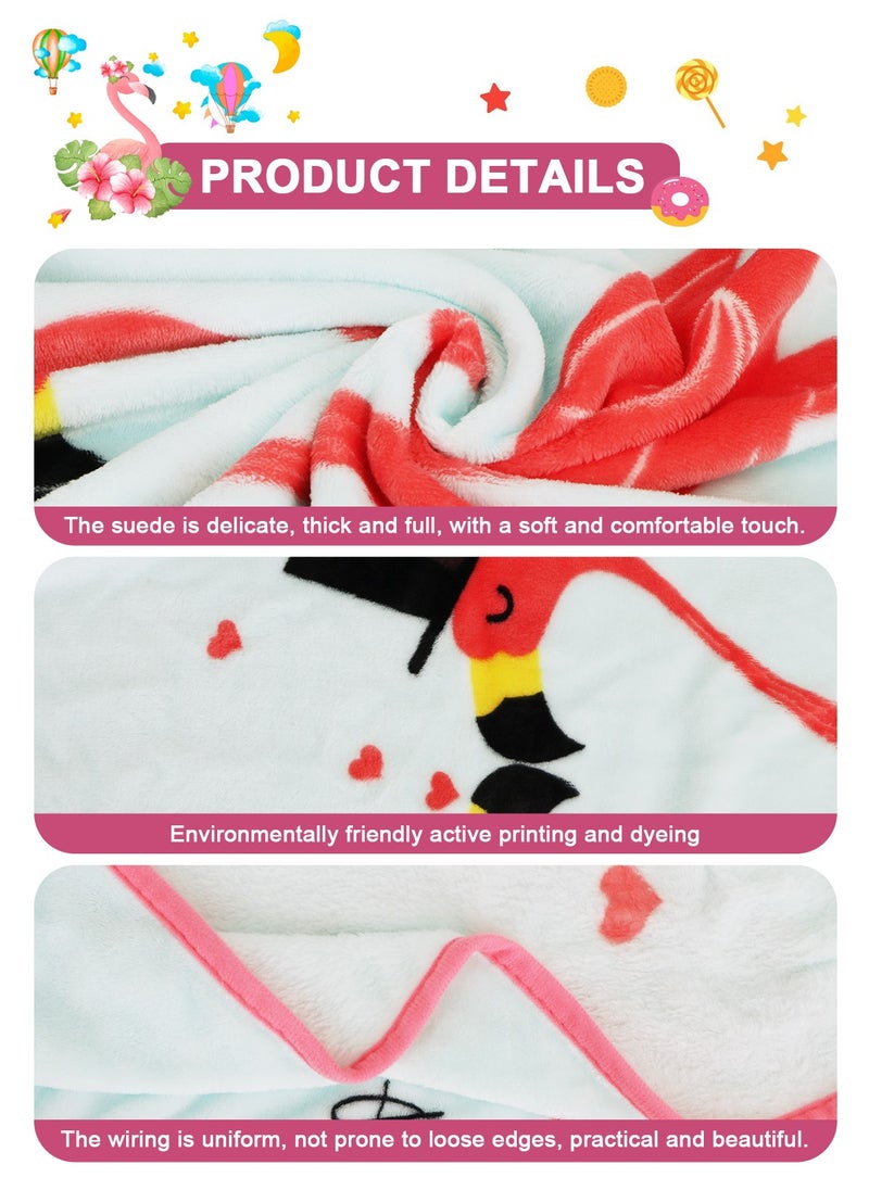 URbazaar - Kids Baby Blanket Unisex Newborn, Super Soft Comfy Flamingo Blanket, for Toddler Baby Nursery Bed Blankets Stroller Crib Shower Gifts, （Flamingo 39 x 55 Inch） - Image 1