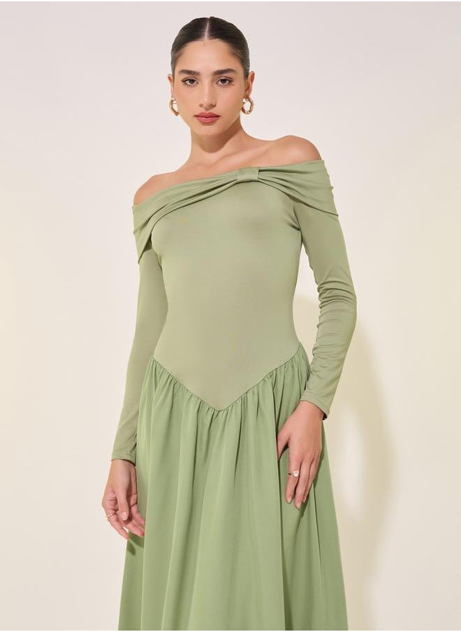 Take Two Off Shoulder Midi Dress  - Image 3
