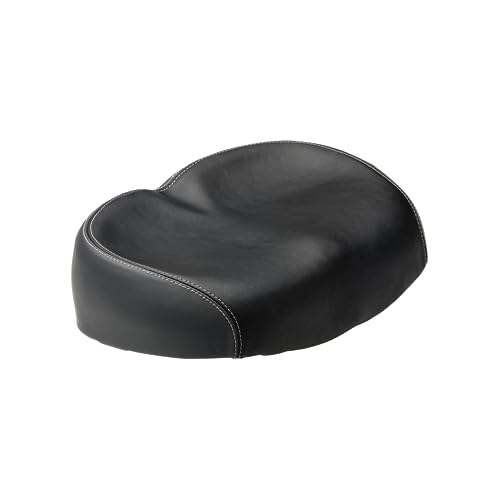 Schwinn Comfort Bike Seat for Men and Women, Soft Foam Padding, Replacement Saddle Fits All Adult Bikes with Standard Seatpost, Noseless and No-Pressure, Black - Image 1