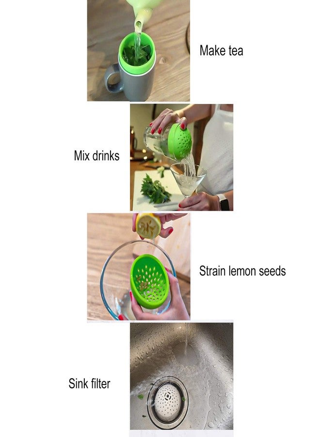 Zerodis 3Pcs Multi-Purpose Silicone Colander, Multi-use Portable Silicone Draining Mini Can Drainer Strainer for Drain Chickpeas Kidney Beans and Tinned Fruit - Image 4