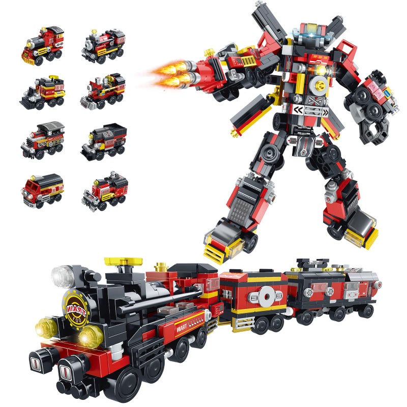COBFDHA Train Sets Toys for Kids Age 812 8in2 Building Blocks Kits for 1216 Year Old Teen Boys Girls STEM Engineering Robot Toy Christmas Birthday Gifts for Kids Ages 6 7 9 10 11 14 766 Pcs - Image 3