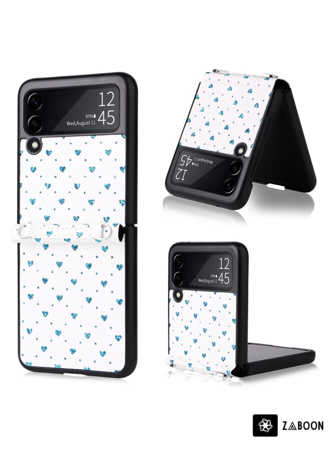 Zaboon Protective Case For vivo Y76 5G Embossed Flower Zipper Leather - Image 1