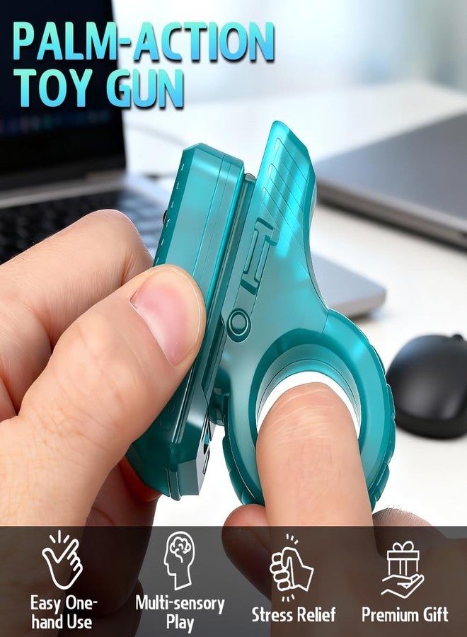Dilabnba Fidget Slider Finger Ring Hand Roller Clicker Toy for Focus Toy, EDC Fingertip Textured Flip for Kids Teens Adults- Plastic/Blue - Image 3