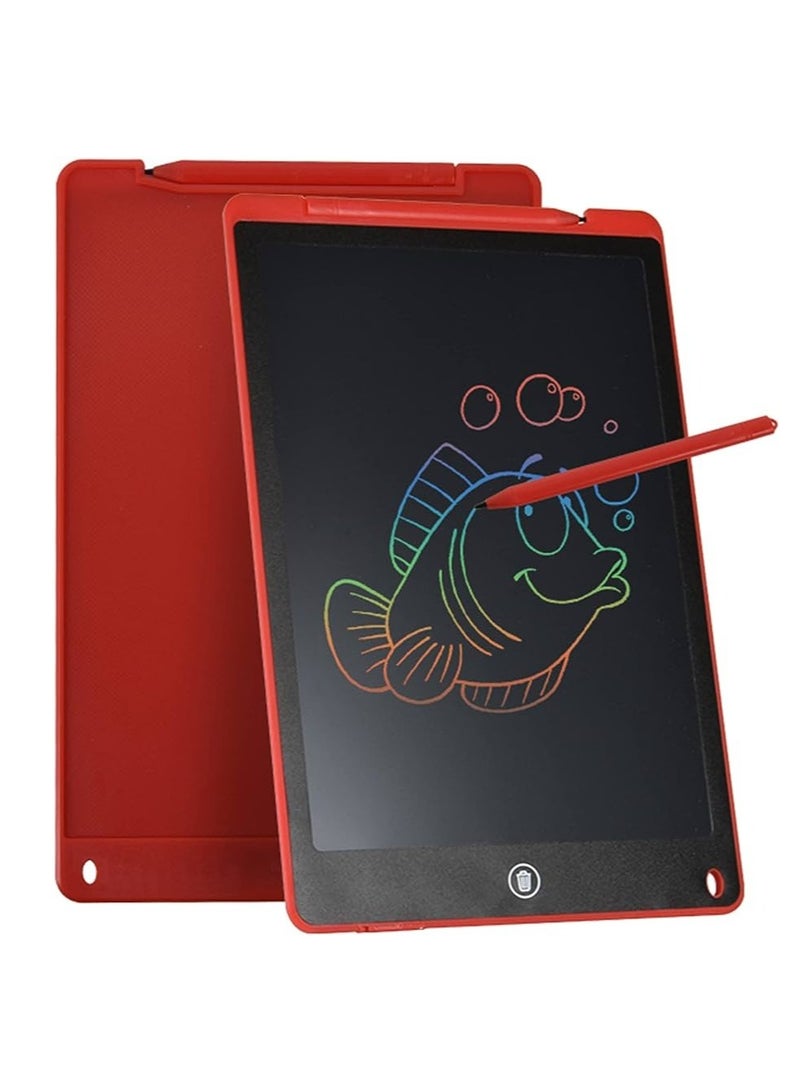 10 Inch Drawing And Writing Tablet LCD for Notes for Seniors and Kids with Portable Smart Chalkboard - Red - Image 1