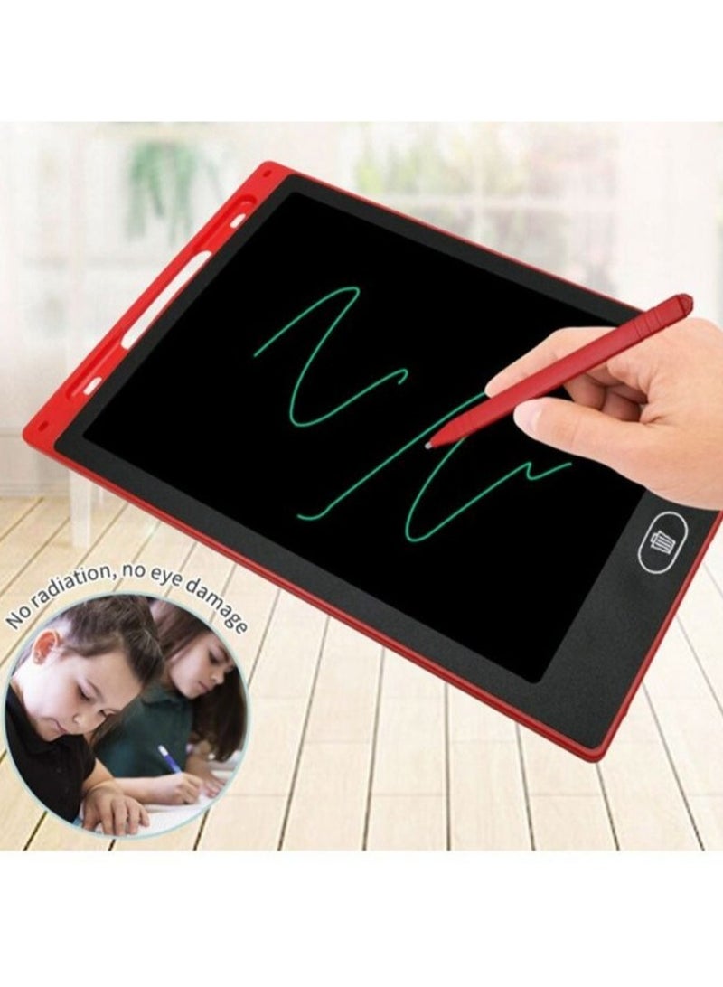 10 Inch Drawing And Writing Tablet LCD for Notes for Seniors and Kids with Portable Smart Chalkboard - Red - Image 2