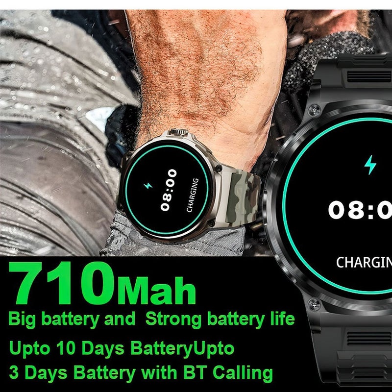 New V69 smart watch Bluetooth call 1.85-inch large screen round screen heart rate blood oxygen multi-sports Smart Watch Gray - Image 5