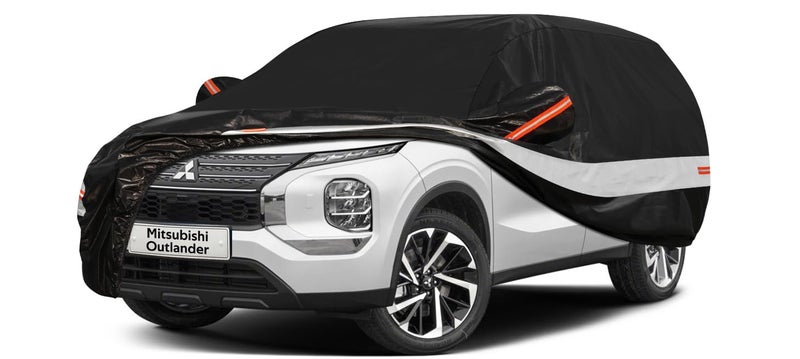 Holthly 10 Layers SUV Car Cover Custom Fit for Mitsubishi Outlander 20052024 Waterproof All Weather for Automobiles Outdoor Full Cover Sun UV Rain Protection with CottonBlack
