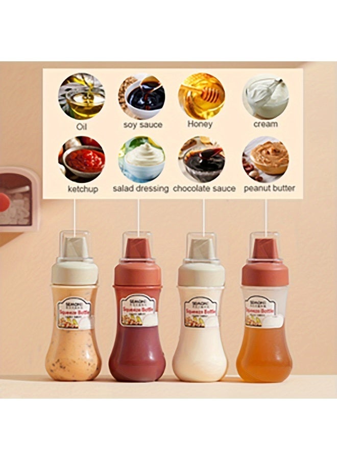Yalla Pick 5-Holes Squeeze Condiment Dispenser Bottle Seasoning Kitchen Tool for Ketchup, BBQ, Sauces, Syrup, Mustard (White) - Image 3