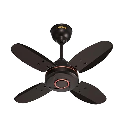 ACTIVA ORNET 600mm Ceiling Fan, 850 RPM High Speed Air Delivery with 4 Blades, Anti-Dust Coating, 2 Years Warranty - Smoke Brown - Image 1