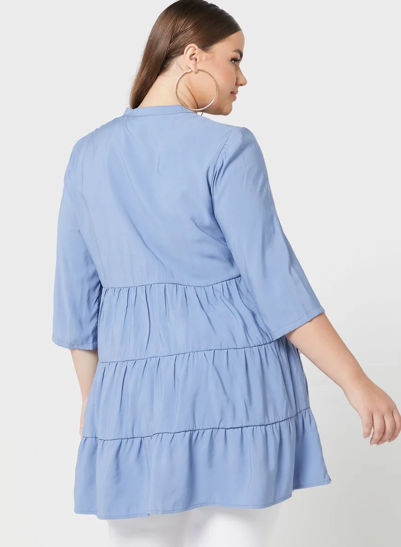 Vero Moda Curve Cut Out Tiered Tunic