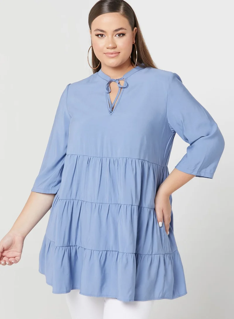 Vero Moda Curve Cut Out Tiered Tunic