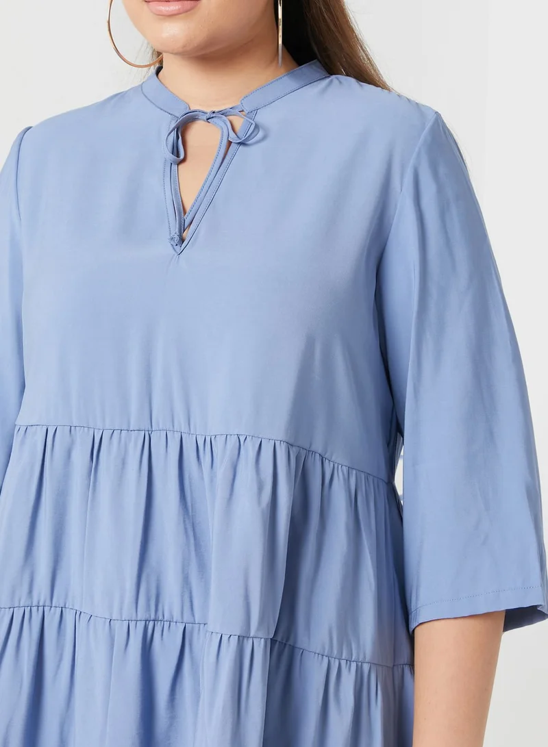 Vero Moda Curve Cut Out Tiered Tunic