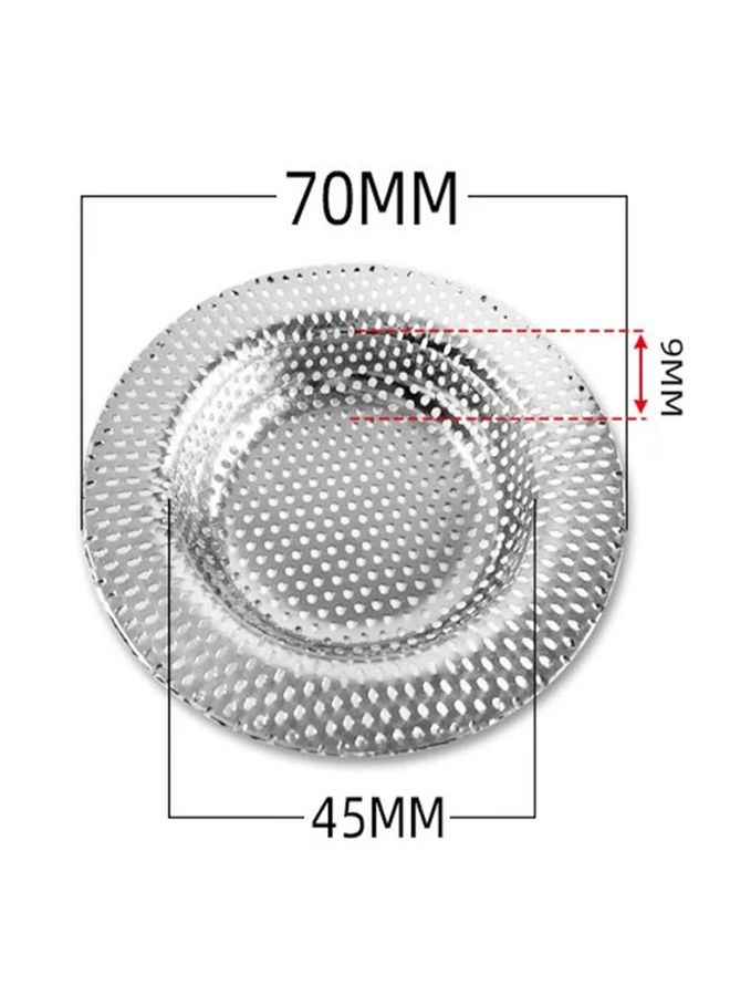 Stainless Steel Sink Strainer 2.76inch Mesh Filter Drain Cover Hair Catcher Stopper for Kitchen Bathroom Shower Floor Rust Resistant Metallic Finish - Image 3